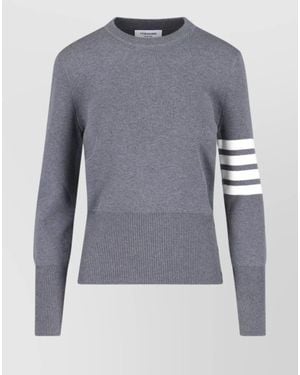 Thom Browne Cotton Crewneck Jumper - Grey