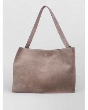 Studio Nicholson Reflection Suede Tote Shoulder Bag - Gray