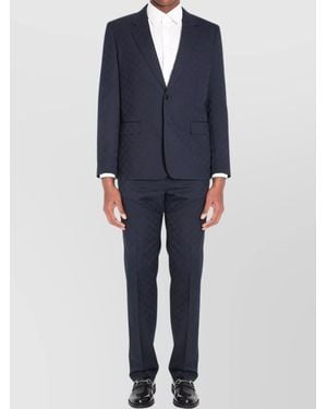 Gucci Gg Wool Jacquard Suit - Blue