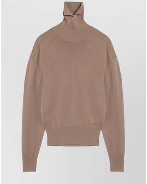 VIP【送料無料・関税込み】Burberry High-neck Ribbed Jumper High Neck Check Sweater | BURBERRY | elysewalker