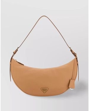 Prada Large Calf Leather Shoulder Bag - White
