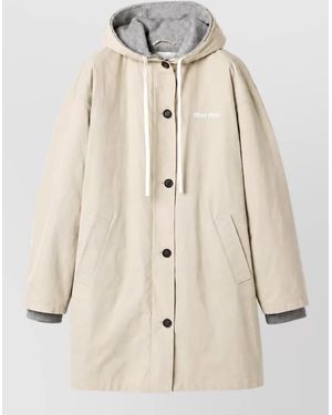 Miu Miu Fitted Jacket - Natural