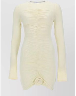 LaRevêche Lillibet Dress Fitted Silhouette Ruched Mini - Natural
