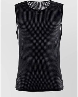 C.r.a.f.t Mesh Superlight Sleeveless Top Round Neck - Black