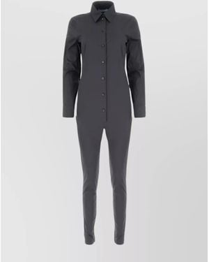 Prada Stretch Poplin Jumpsuit - Gray