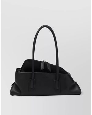 The Attico Small Bag Double Handles Structured Shape - Black