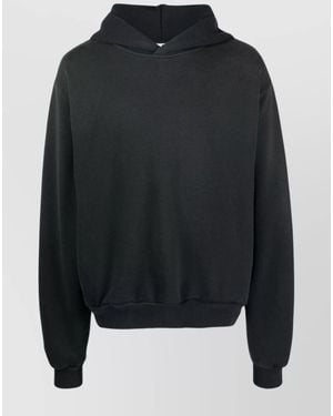 Acne Studios Logo-Print Relaxed-Fit Hoodie - Black