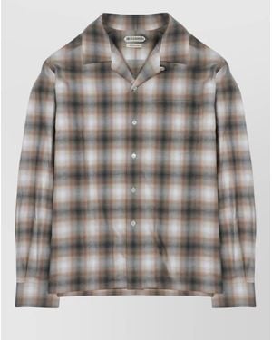 JW Anderson Long Sleeve Shirt Checked Pattern Cuffs - Gray