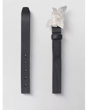 Our Legacy Adjustable Length Leather Belts Smooth Finish - White