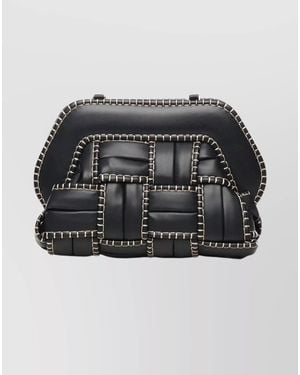 THEMOIRÈ Woven Clutch Bag Shoulder Strap - Black