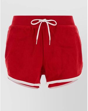 Polo Ralph Lauren Terry Lounge Shorts Contrast Trim Detail - Red