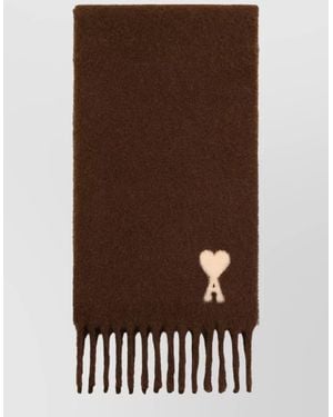 Ami Paris Alpaca Scarf - Brown
