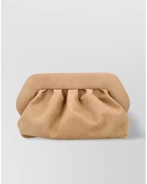 THEMOIRÈ Bios Suede Clutch Bag - Natural