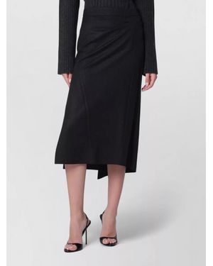 Victoria Beckham Asymmetric Draped Skirt - Black