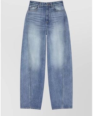 Givenchy Denim Cocoon Wide-Leg Jeans - Blue