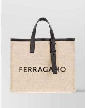 Ferragamo Canvas Tote Bag - Natural