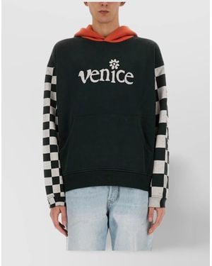 ERL Ribbed Cotton Hoodie - Black