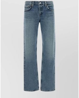 Agolde Denim Straight-Leg Trousers - Blue