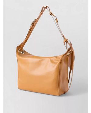 Furla Shoulder Bag Silk Adjustable Strap Hardware - White