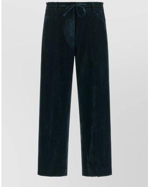 Nude Wide-Leg Velvet Pants - Blue