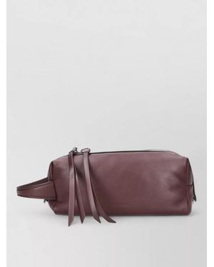 Lemaire Leather Clutch Bag - Purple