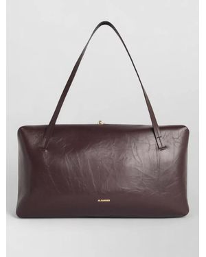 Jil Sander Goji Large Leather Shoulder Bag - Purple