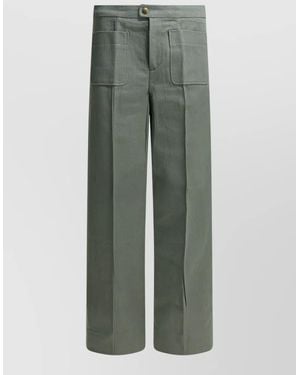 Soeur Harry Pants Wide Leg Belt Loops - Green
