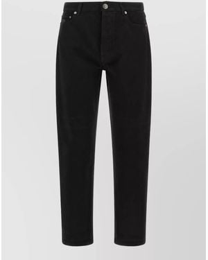 Brunello Cucinelli Denim High-Rise Straight-Leg Jeans - Black