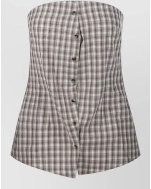Nanushka Cotton Blouse - Grey