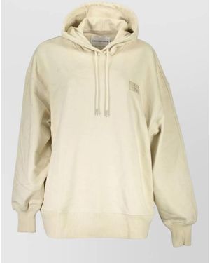 Calvin Klein Cotton Hoodie - Natural
