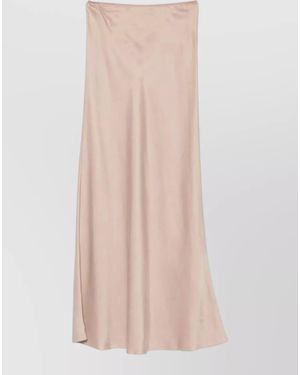 Fabiana Filippi High Waist Satin Skirt Floor Length - Pink