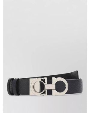 Ferragamo Leather Reversible Belt - Gray
