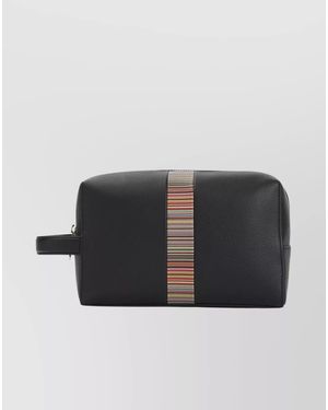 Paul Smith Leather Wash Bag - Black