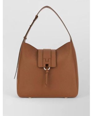 Hogan H-Hobo Leather Shoulder Bag - Brown