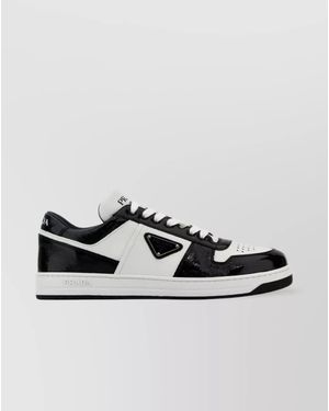 Prada Two-Tone Leather Downtown Trainers - Metallic