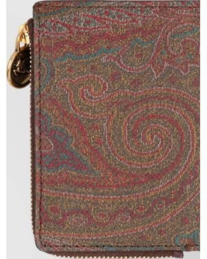Etro Paisley-Pattern Wallet - Brown