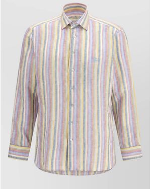 Etro Linen Pattern Shirt - White