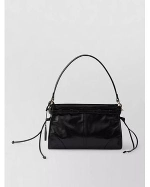 Prada Bonnie Small Leather Shoulder Bag - Black