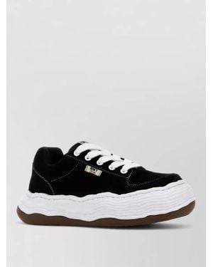 Maison Mihara Yasuhiro Velvet Low-Top Trainers - White
