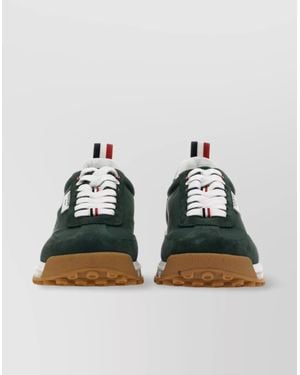 Thom Browne Logo Embossed Sneaker Featuring Pull Tab - Green