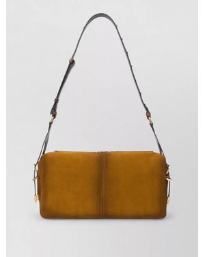 Pinko Love Bag Classic Suede Studded Clutch Bag - Gray