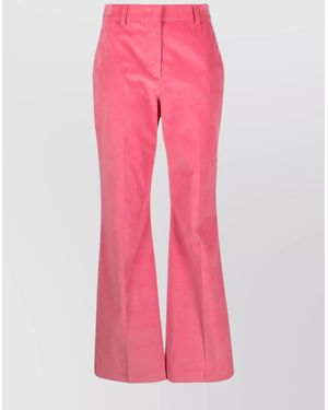 Paul Smith Velvet High-Rise Flared Trousers - Pink