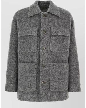 Dolce & Gabbana Single-Breasted Coat - Gray