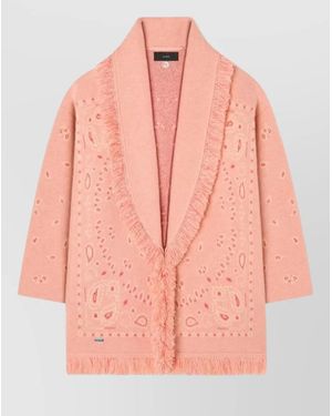 Alanui Silk Cardigan - Pink
