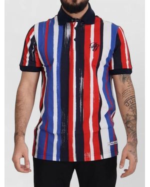 Dolce & Gabbana Cotton Polo Shirt Stripe Pattern Collar - Red