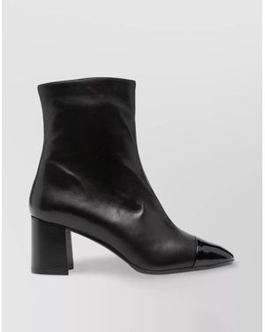 CAREL PARIS Leather Ankle Boots - Black