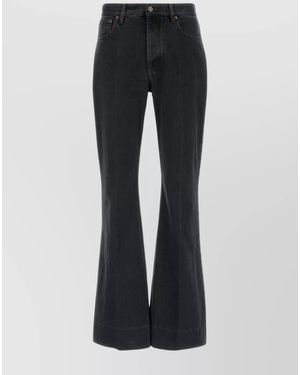 Valentino Garavani Denim Straight-Leg Trousers - Black