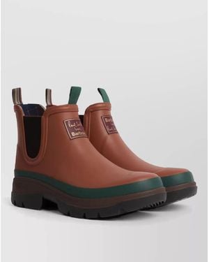 Barbour Rubber Chelsea Boots - Brown