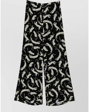 forte_forte Silk Leopard-Print Wide-Leg Pajama Bottoms - Black
