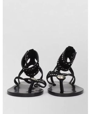 Isabel Marant Leather Studded Sandals - Black